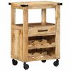 vidaXL Virtuves ratiņ&scaron; Brūna 55 x 40 x 80 cm Cieta mango koksne