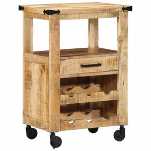 vidaXL Virtuves ratiņ&scaron; Brūna 55 x 40 x 80 cm Cieta mango koksne