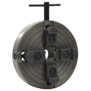 vidaXL 4-žokļu koka virpas patrona, M33 savienojums, 150x63 mm, melna