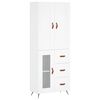 vidaXL augstais skapis, balts, 69,5x34x180 cm, inženierijas koks