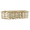 vidaXL pergola ar jumtu, 6 gab., 100x90x100 cm, impregnēta priede