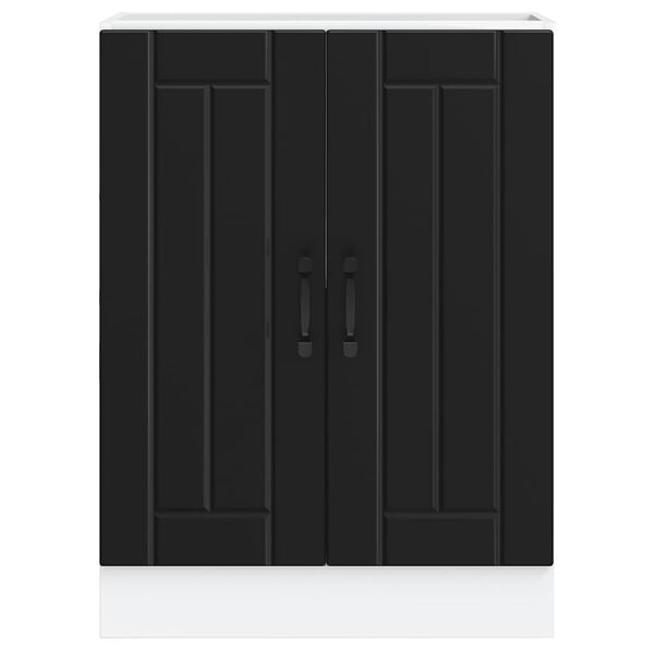 vidaXL izlietnes pamatnes skapis "Lucca" Black Engineered Wood