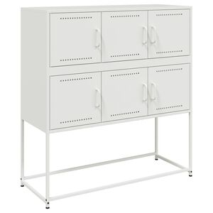 vidaXL kumode, balta, 100,5x39x107 cm, tērauds