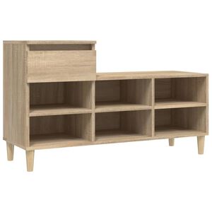 vidaXL apavu plaukts, ozolkoka krāsa, 102x36x60 cm, inženierijas koks