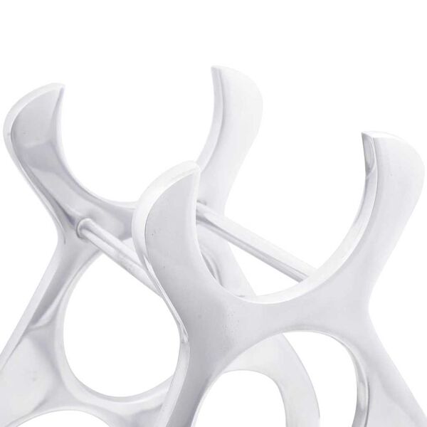 vidaXL Vīna plaukts Sudraba 32 x 14 x 37.5 cm Alumīnijs