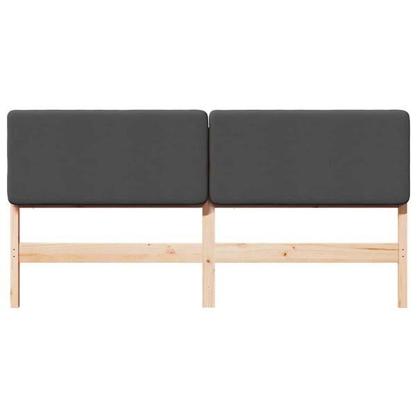 vidaXL Mīkstināts gultas galvgalis Brūna un Tum&scaron;i Pelēka 200 cm