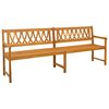 vidaXL Āra sols Dabiska 220 x 55,5 x 90 cm Cietā akācijas koks