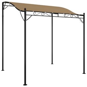 vidaXL nojume, pelēkbrūna, 2x2,3 m, 180 g/m&sup2;, audums un tērauds