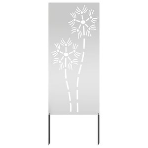 vidaXL Dārza privātuma ekrāns Sudraba 50 x 140 cm Cinkots tērauds