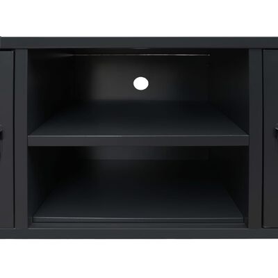 vidaXL TV skapītis, 120x35x48 cm, industriāls stils, melns metāls