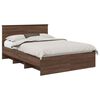 vidaXL Gultas rāmis Brūns ozols 150 x 200 cm Inženierijas koks