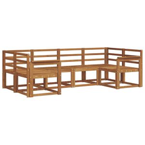 vidaXL Āra dīvānu komplekts 6 pcs Dabiska Cietā akācijas koks