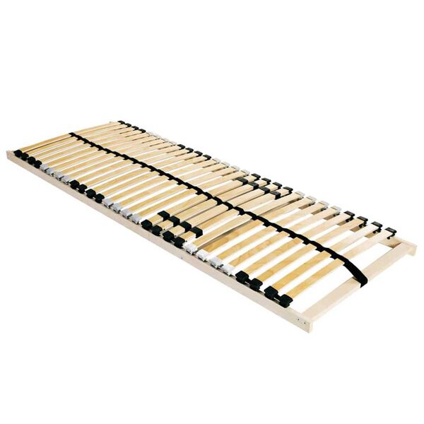 vidaXL Lamelu gultas pamatne Brūna 80 x 190 cm Cietais gobu koks