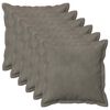 vidaXL Spilvenu pārvalks 6 pcs HOUTEN Gai&scaron;i pelēka 30 x 30 cm Samts