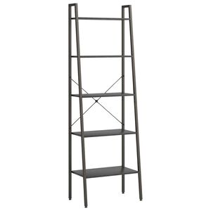 vidaXL 5-līmeņu plaukts, melns, 56x35x174 cm