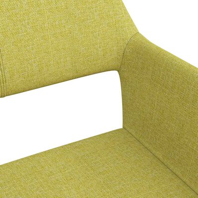 vidaXL grozāmi virtuves krēsli, 2 gab., zaļš audums