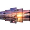 vidaXL Modulārā Foto Glezna Pludmale 200 x 100 cm