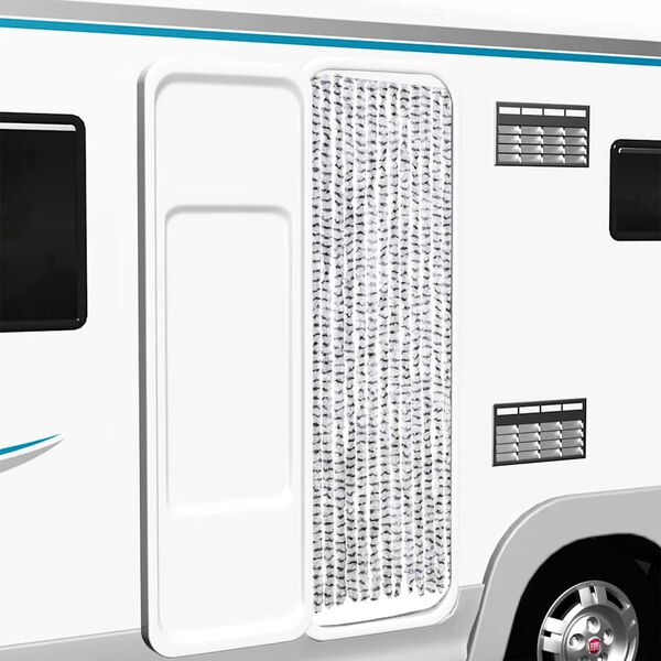 vidaXL kukaiņu aizkars, 56x185 cm, gaiši un tumši pelēks šenils