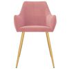 vidaXL virtuves krēsli, 2 gab., rozā samts