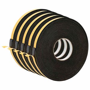 vidaXL Pa&scaron;līpo&scaron;a putas lente 5 gab. Melns 15mm x 10m CR putuplasts