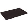 vidaXL vannasistabas virsma, tum&scaron;i brūna, 80x50x(2-4) cm, masīvkoks