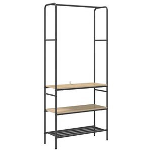 vidaXL Apģērba statīvs Sonomas ozols 77 x 30 x 171 cm