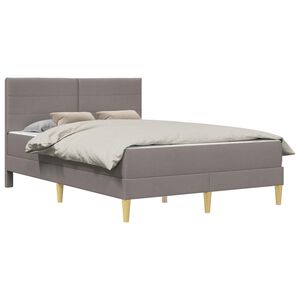 vidaXL Gultas rāmis Pelēkbrūna 120 x 190 cm Poliesters