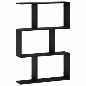 vidaXL Sienas plaukts Melns ozols 72 x 17 x 105 cm Inženierijas koks
