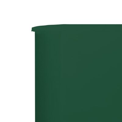 vidaXL 9 paneļu vēja aizsargsiets, zaļš, 1200x160 cm, audums