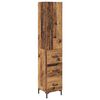vidaXL Augstais skapītis Vecs koks 34,5 x 34 x 180 cm