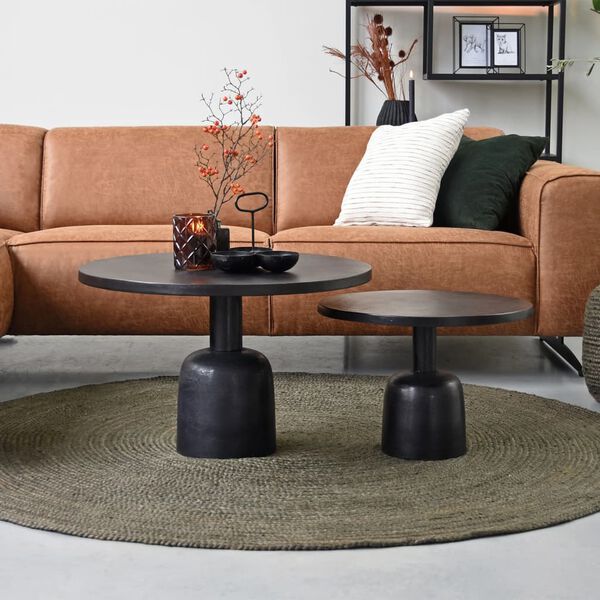 LABEL51 paklājs Jute, apaļ&scaron;, 180x180 cm, XXL, haki