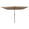 vidaXL Dārza parasols Taupe un Melns 295 x 295 x 245 cm