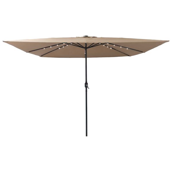 vidaXL Dārza parasols Taupe un Melns 295 x 295 x 245 cm
