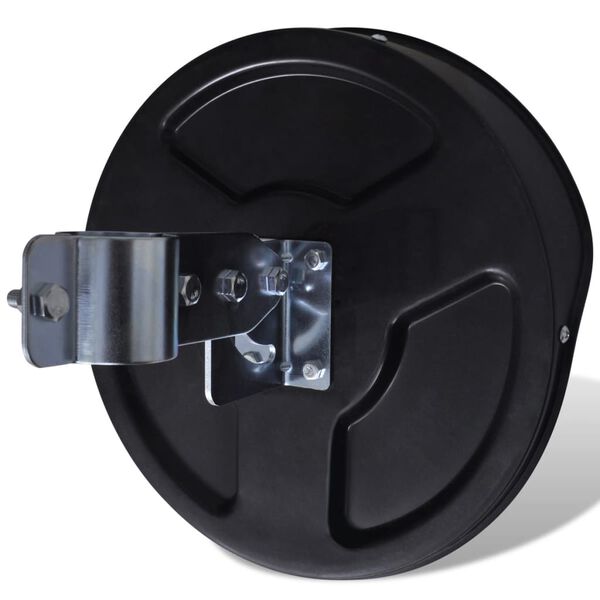 vidaXL izliekts satiksmes spogulis, PC plastmasa, melns, 30 cm