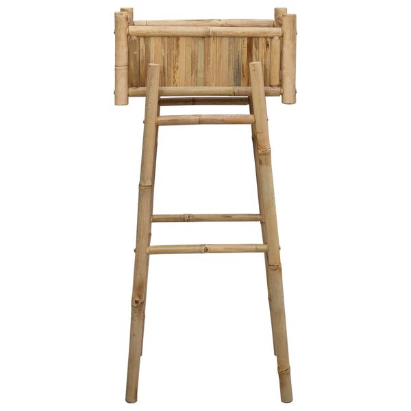 vidaXL Dārza podiņ&scaron; ar turētāju Dabiska 50 x 38 x 114 cm Bambuss