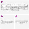 vidaXL Āra dīvānu komplekts ar spilvenu 7 pcs Dabisks un krējuma