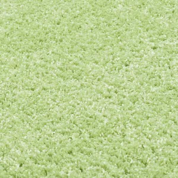 vidaXL paklājs, 160 cm, Shaggy, zaļ&scaron;