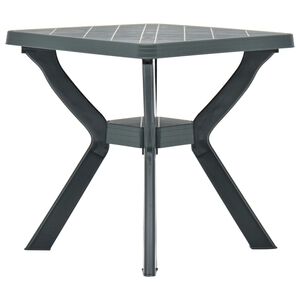 vidaXL bistro galds, zaļ&scaron;, 70x70x72 cm, plastmasa
