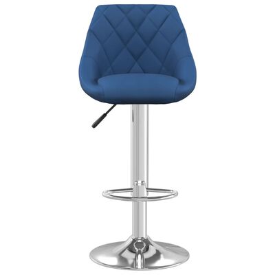 vidaXL bāra krēsli, 2 gab., zils samts
