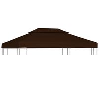vidaXL nojumes jumta pārsegs, divdaļīgs, 310 g/m², 4x3 m, brūns