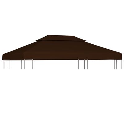 vidaXL nojumes jumta pārsegs, divdaļīgs, 310 g/m², 4x3 m, brūns