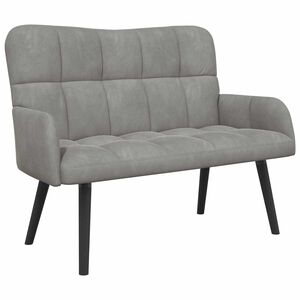 vidaXL Divvietīgs dīvāns Gai&scaron;i pelēks 115 x 61 x 87 cm Samts