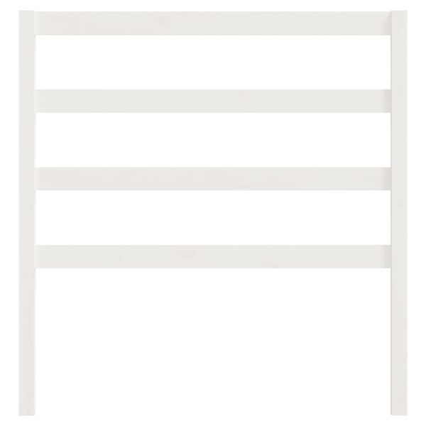vidaXL gultas galvgalis, balts, 81x4x100 cm, priedes masīvkoks