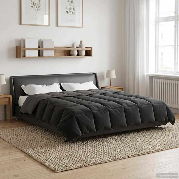 vidaXL Pilnas gada sega Tiltiņ&scaron; Gai&scaron;i pelēks 200 x 240 cm Mikro&scaron;ķiedra