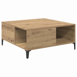 vidaXL Kafijas galdiņ&scaron; Artisānā ozols 80 x 80 x 36,5 cm