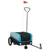 vidaXL velosipēda piekabe, 30 kg, melna un zila, dzelzs
