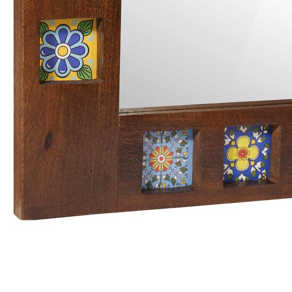 vidaXL Vannas istabas spogulis Valriekstu koks 50 x 70 x 2,5 cm