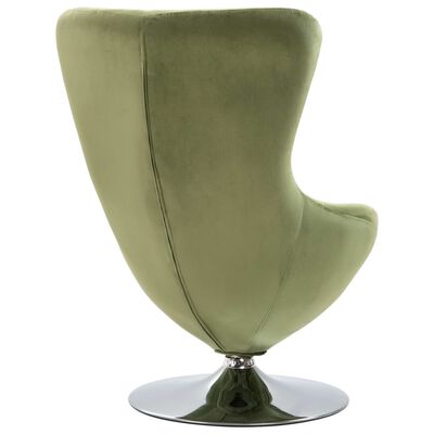 vidaXL grozāms atpūtas krēsls ar spilvenu, gaiši zaļš samts