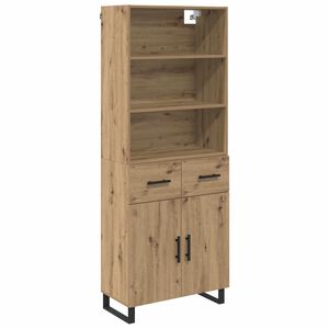 vidaXL Augstais skapītis 2 pcs Artisānā ozols 69,5 x 34 x 180 cm