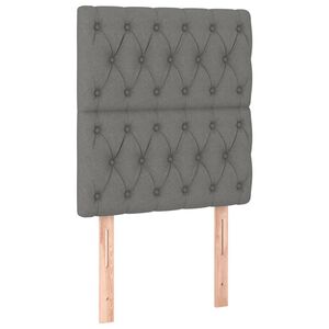 vidaXL galvgalis, tum&scaron;i pelēks, 80x7x118/128 cm, audums